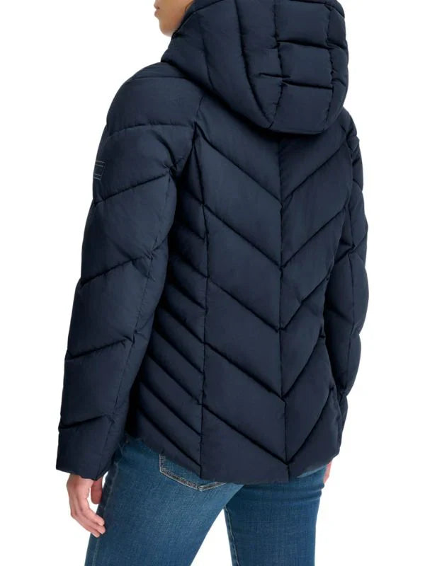 Tommy Hilfiger Hooded Zip Up Puffer Jacket Navy M