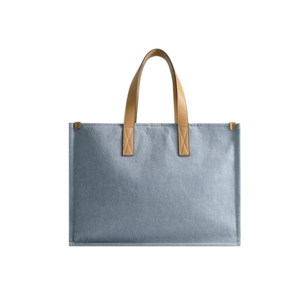 True Religion Stitched Horseshoe Large Tote Bag - Light Blue