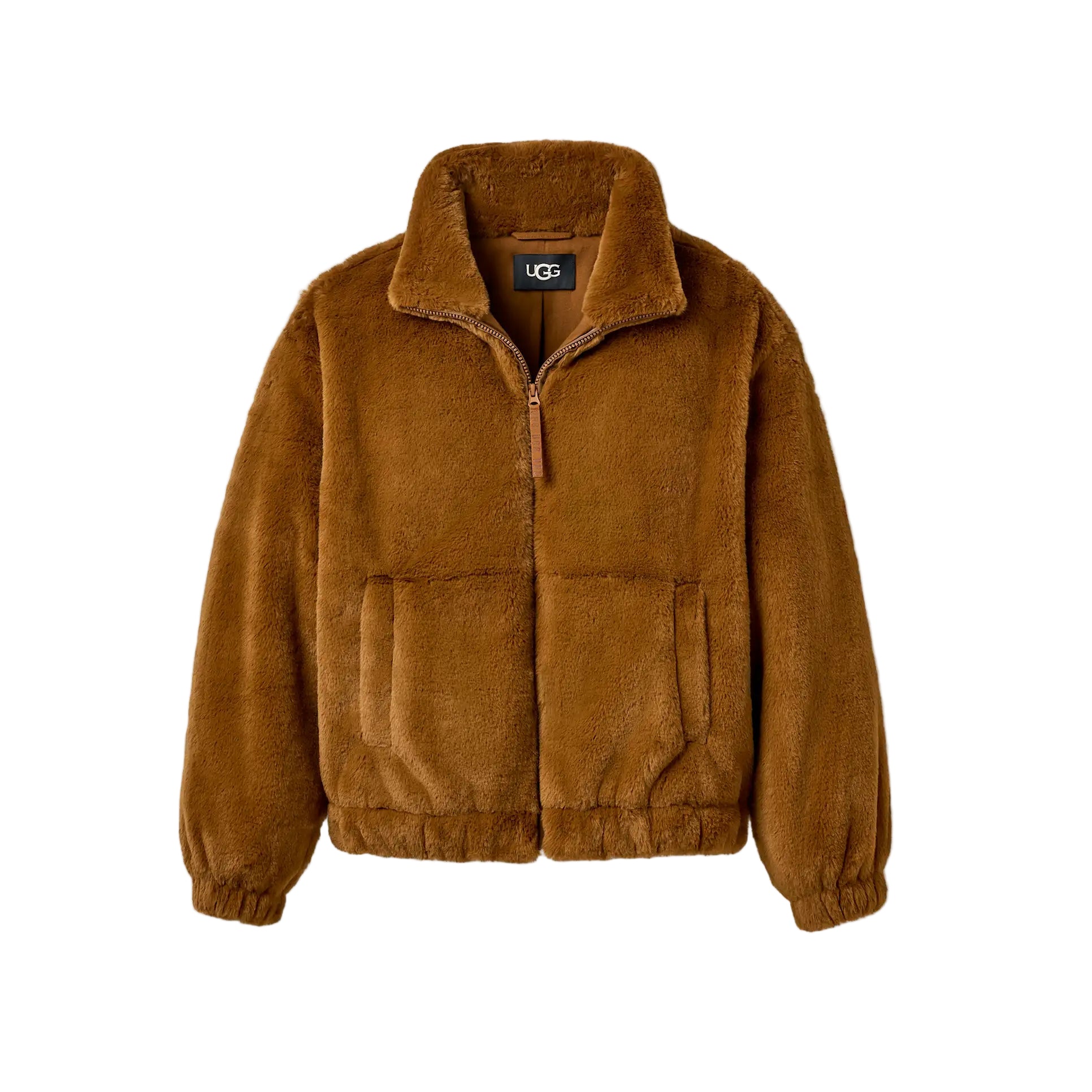 UGG Women's Tash Faux Fur Jacket Camel