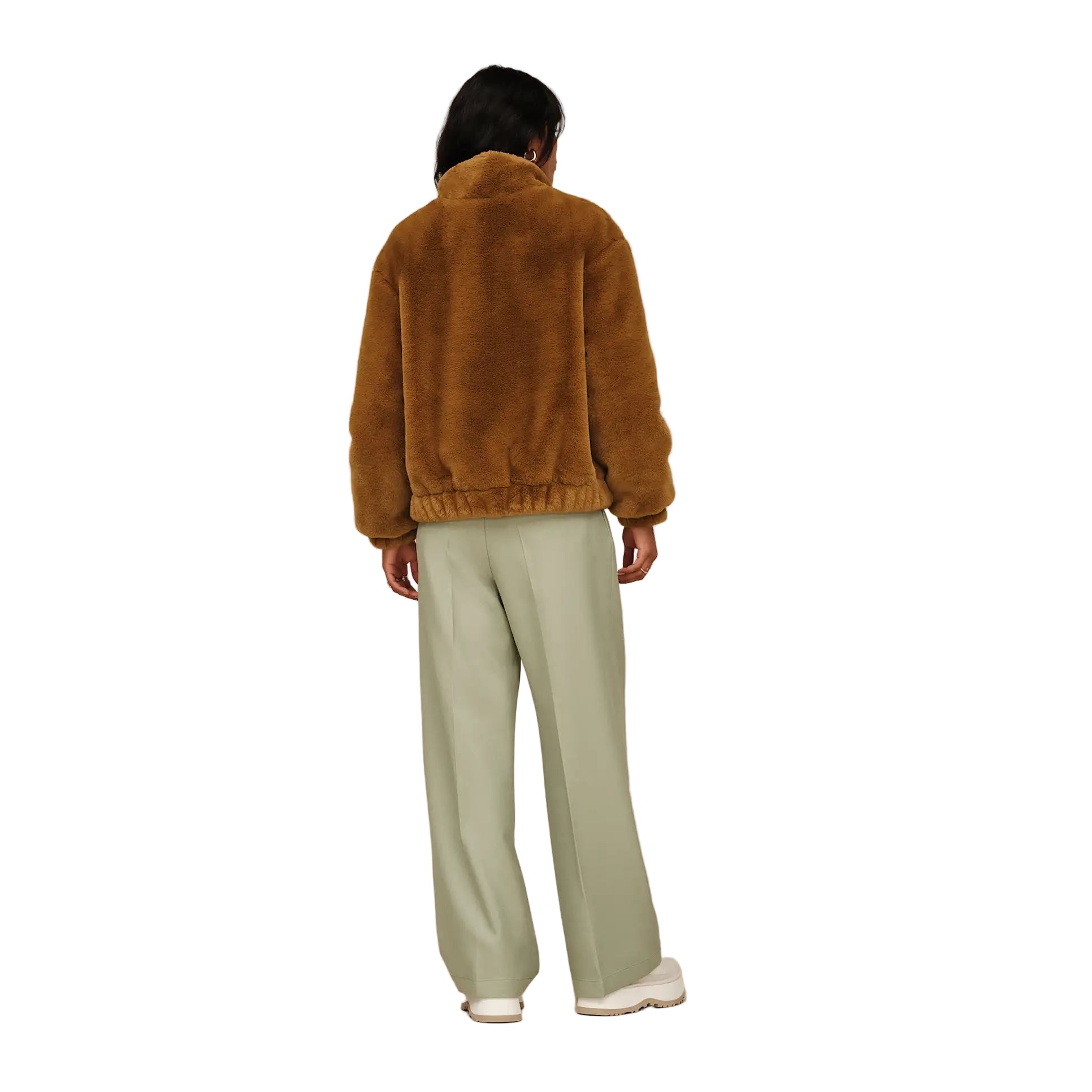 UGG Women's Tash Faux Fur Jacket Camel