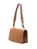 logo-plaque leather shoulder bag