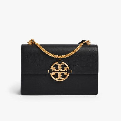 logo-plaque leather shoulder bag