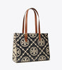 SMALL T MONOGRAM CONTRAST EMBOSSED TOTE