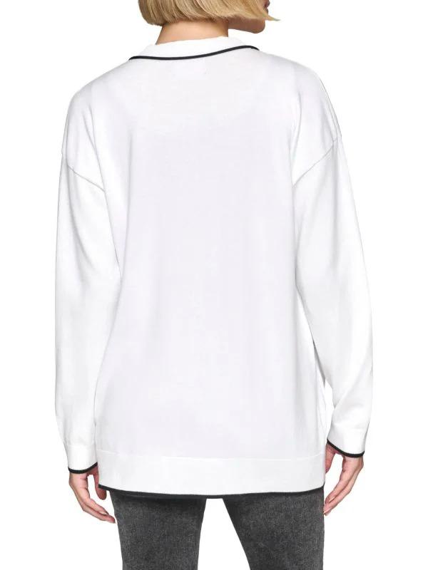 Karl Lagerfeld Paris Drop Shoulder Logo Cardigan SIZE L