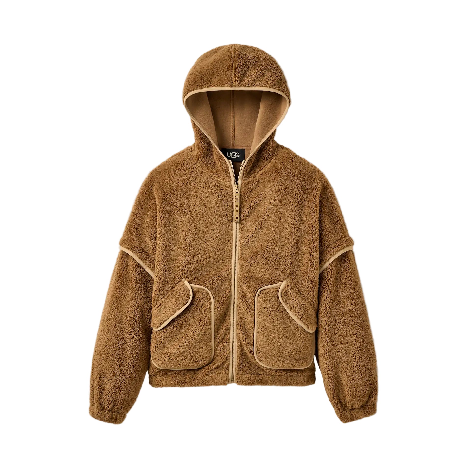 Women's Mariella UGG fluff Zip Hoodie Chestnut
