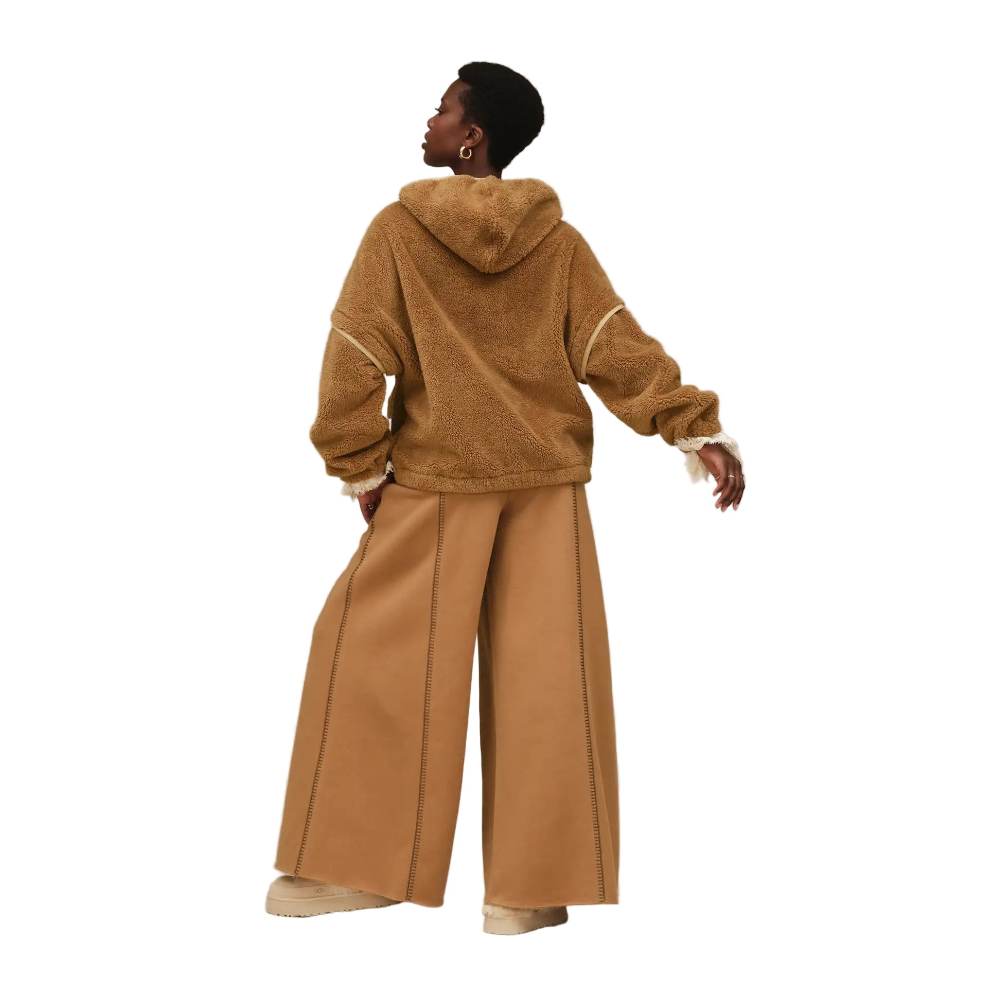 Women's Mariella UGG fluff Zip Hoodie Chestnut