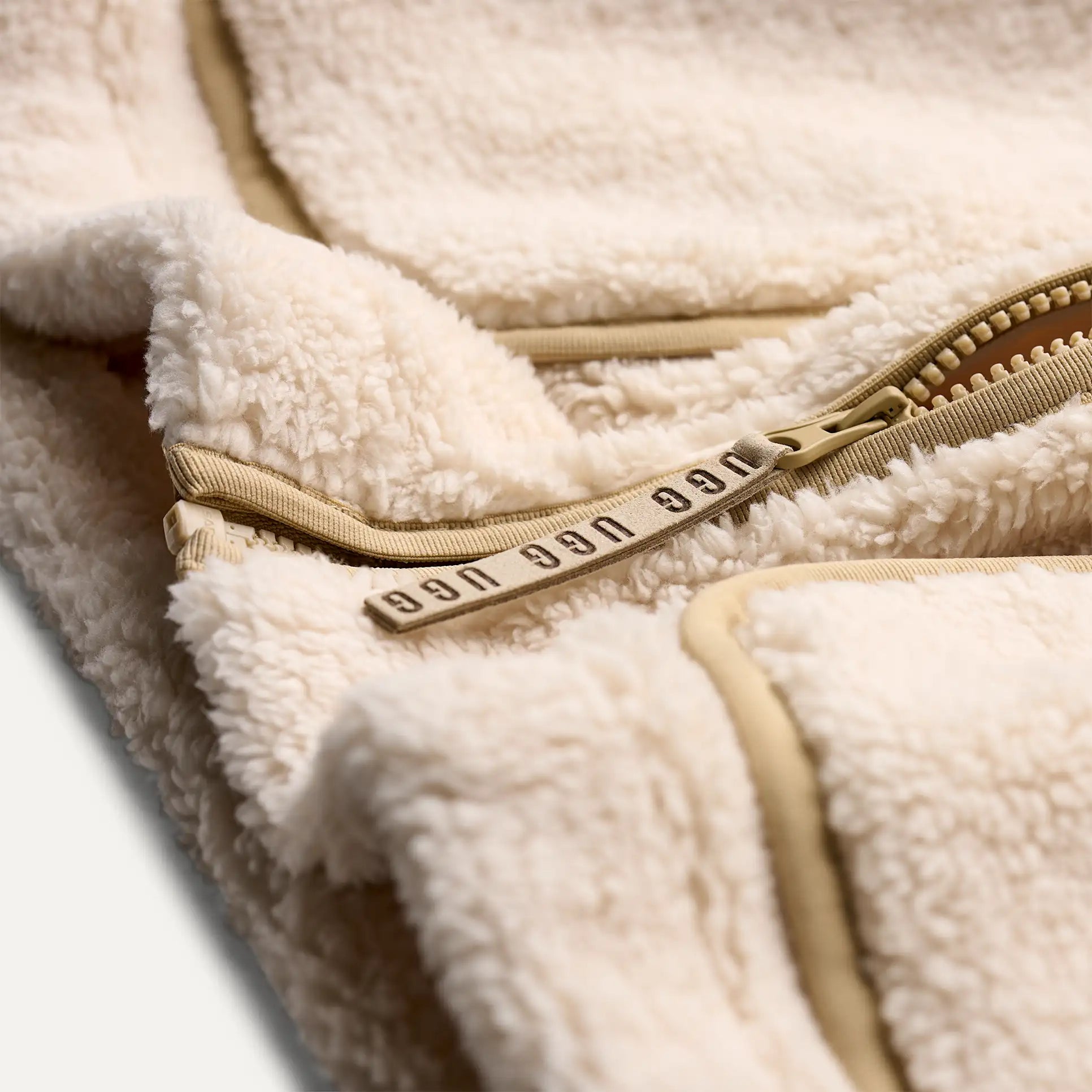 Women's Mariella UGG fluff Zip Hoodie Cream