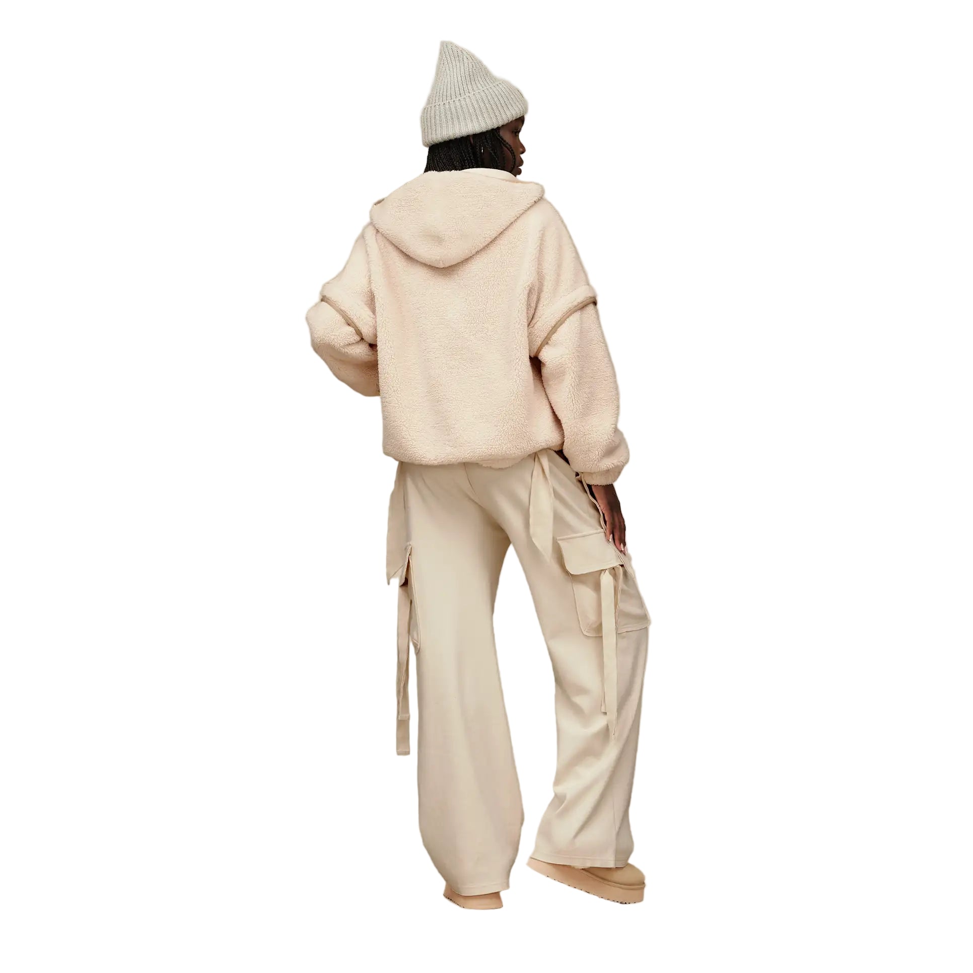 Women's Mariella UGG fluff Zip Hoodie Cream