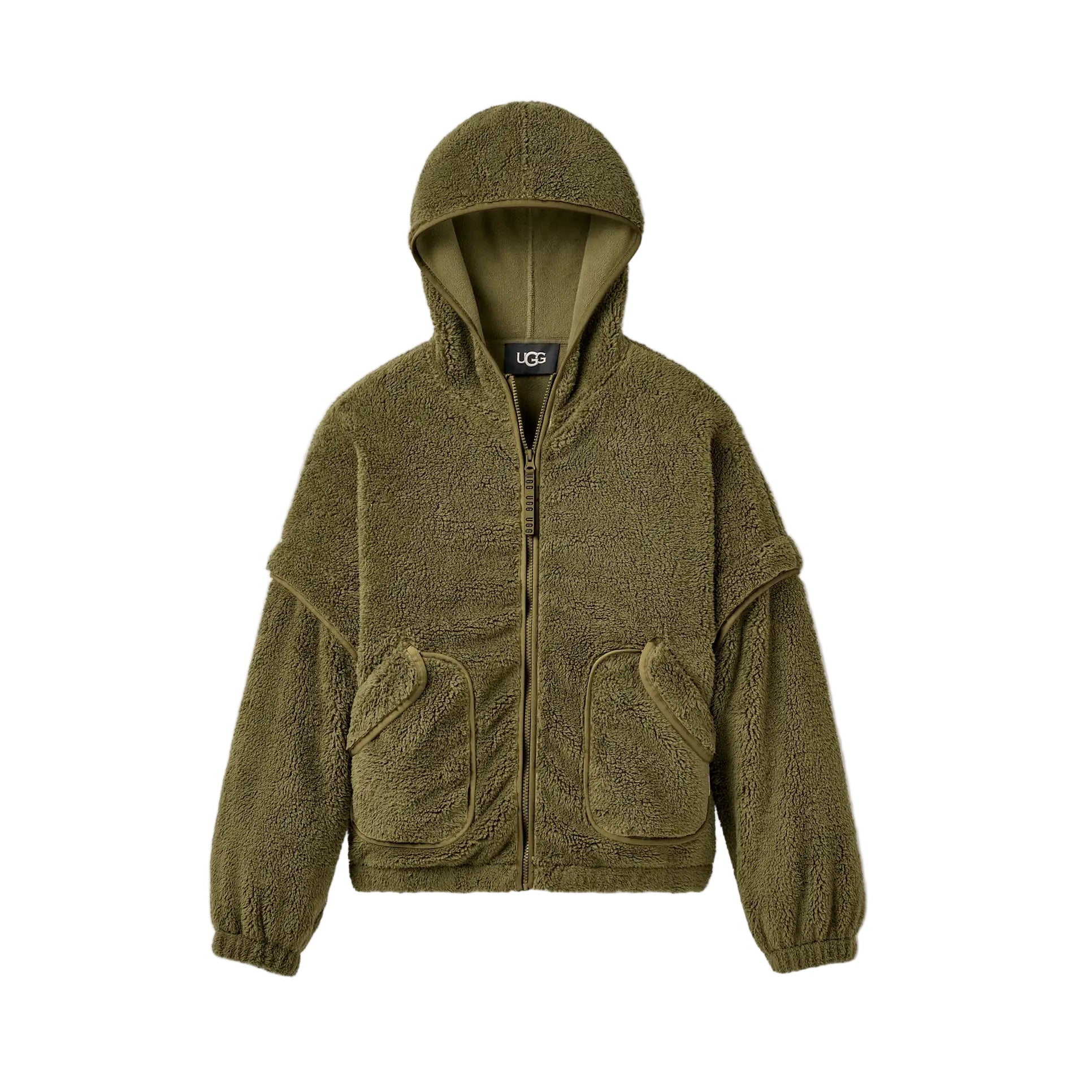 Women's Mariella UGG fluff Zip Hoodie Olive